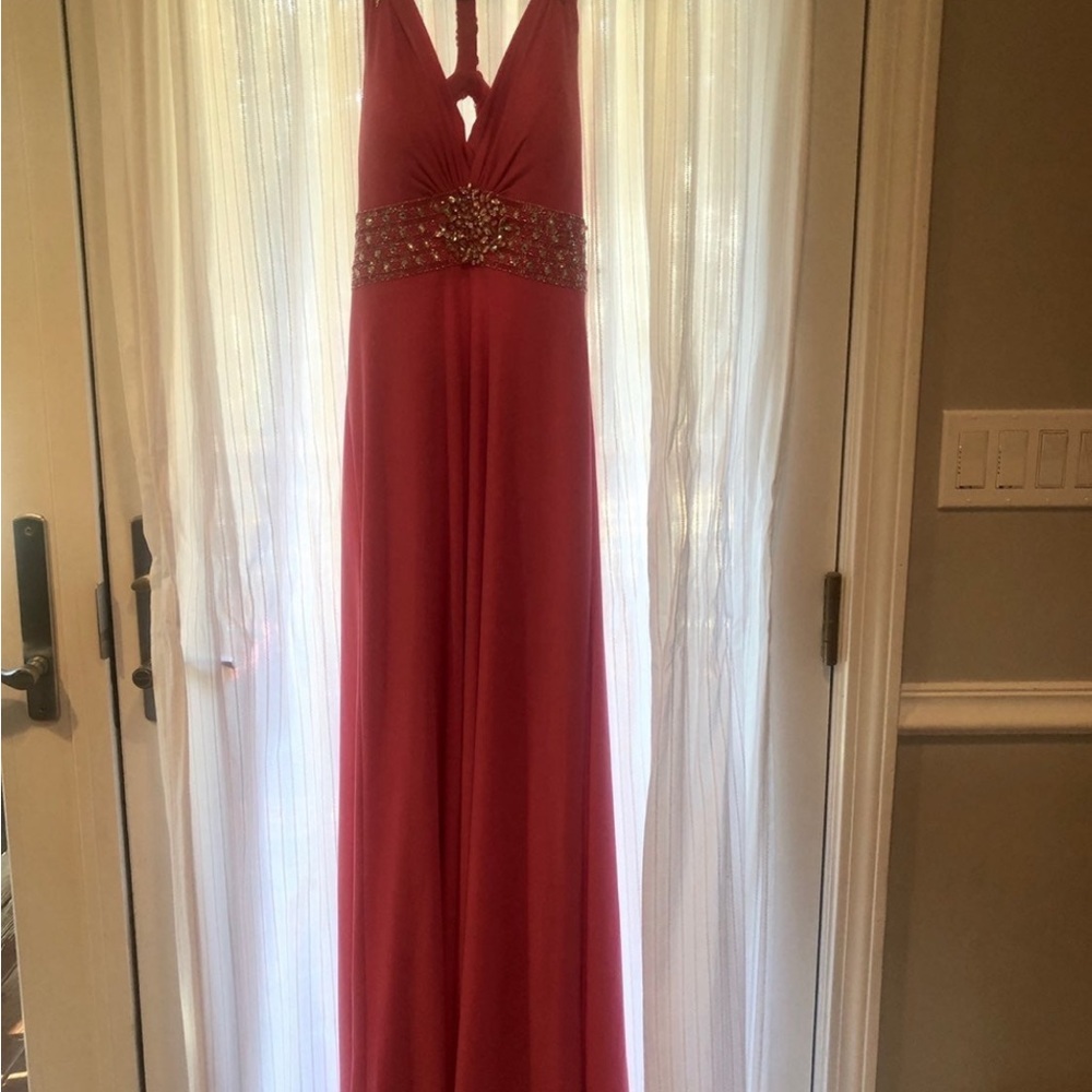 Coral/peachy dress